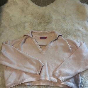 Pink V-Neck edikted Women's Sweater